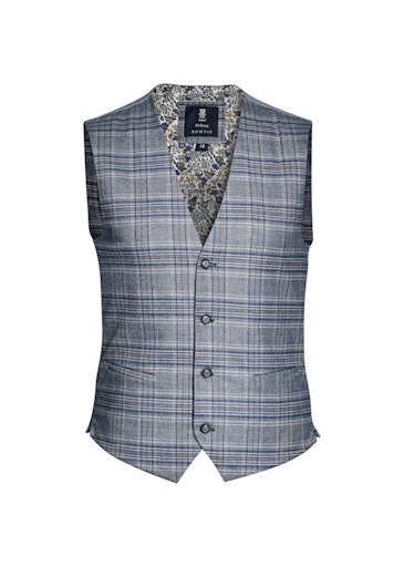 Gilet à Carreaux Bleu